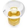 image:imageCosmas 10 Pack 6355BBC Brushed Brass Cabinet Hardware Round Knob with Clear Glass  138 Diameter5