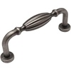 image:imageCosmas 10 Pack 7119WN Weathered Nickel Country Style Cabinet Hardware Ribbed Handle Pull  3 Inch 76mm Hole Centers
