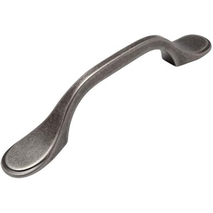 image:image10 Pack  Cosmas 9533WN Weathered Nickel Cabinet Hardware Footed Handle Pull  3 Inch 76mm Hole Centers