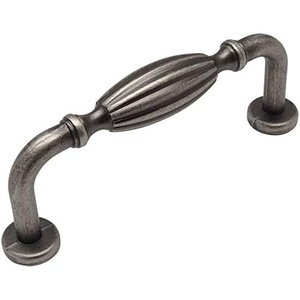 image:image50 Pack  Cosmas 7119WN Weathered Nickel Country Style Cabinet Hardware Ribbed Handle Pull  3 Inch 76mm Hole Centers