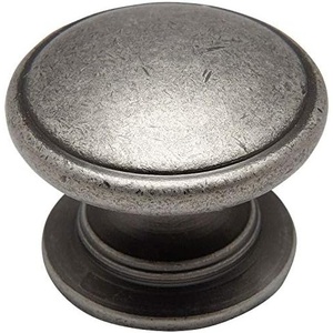 image:imageCosmas 10 Pack 4702WN Weathered Nickel Cabinet Hardware Round Knob  114 Diameter  Wide Base