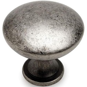 image:imageCosmas 10 Pack 5305WN Weathered Nickel Traditional Round Solid Cabinet Hardware Knob  114 Diameter25