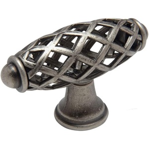 image:imageCosmas 1749WN Weathered Nickel Cabinet Hardware Birdcage Knob