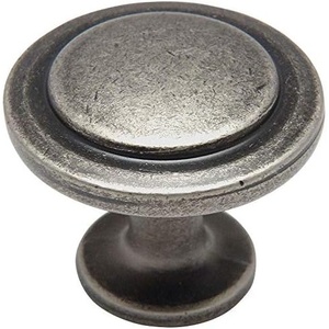 image:imageCosmas 25 Pack 5560WN Weathered Nickel Cabinet Knobs  Vintage Antiqued Round Knob 114 Inch Solid Zinc Kitchen Bathroom Drawer Hardware25