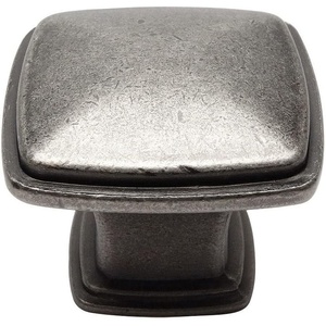 image:imageCosmas 4391WN Weathered Nickel Modern Cabinet Hardware Knob  114 Inch Square