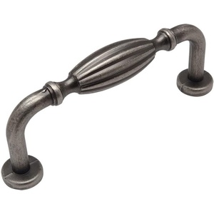 image:imageCosmas 7119WN Weathered Nickel Country Style Cabinet Hardware Ribbed Handle Pull  3 Inch 76mm Hole Centers
