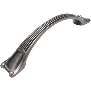 image:imageCosmas 9566WN Weathered Nickel Cabinet Hardware Ribbed Arch Handle Pull  334 Inch 96mm Hole Centers
