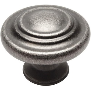 image:imageCosmas 9971WN Weathered Nickel Cabinet Hardware 3Ring Round Knob  114 Inch Diameter
