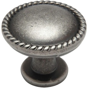 image:imageCosmas 10 Pack 4115WN Weathered Nickel RopeScroll Cabinet Hardware Knob  114 Inch Diameter