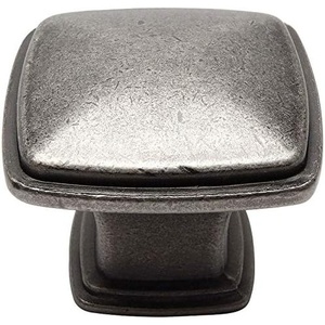 image:imageCosmas 10 Pack 4391WN Weathered Nickel Modern Cabinet Hardware Knob  114 Inch Square