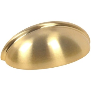 image:image25 Pack  Cosmas 783BB Brushed Brass Cabinet Hardware Bin Cup Drawer Cup Pull  3 Inch 76mm Hole Centers