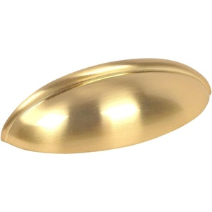 image:imageCosmas 5 Pack 1399BB Brushed Brass Cabinet Hardware Bin Cup Drawer Handle Pull  212 Hole Centers