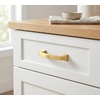 image:imageCosmas 10 Pack 7553BB Brushed Brass Contemporary Cabinet Hardware Handle Pull  3 Inch 76mm Hole Centers
