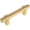 image:imageCosmas 10 Pack 1613BB Brushed Brass Euro Style Cabinet Bar Handle Pull  3 Inch 76mm Hole Centers