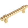 image:imageCosmas 10 Pack 1614BB Brushed Brass Contemporary Bar Cabinet Handle Pull  4 Inch 102mm Hole Centers