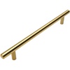 image:imageCosmas 10 Pack 305192BB Brushed Brass Cabinet Hardware Euro Style Bar Handle Pull  712 Inch 192mm Hole Centers 10 Overall Length