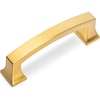 image:imageCosmas 10 Pack 7553BB Brushed Brass Contemporary Cabinet Hardware Handle Pull  3 Inch 76mm Hole Centers