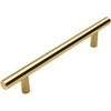 image:imageCosmas 305128BB Brushed Brass Cabinet Hardware Euro Style Bar Handle Pull  5 Inch 128mm Hole Centers 738 Overall Length