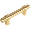 image:imageCosmas 5 Pack 1613BB Brushed Brass Euro Style Cabinet Bar Handle Pull  3 Inch 76mm Hole Centers