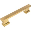 image:imageCosmas 7024BB Brushed Brass Contemporary Cabinet Hardware Handle Pull  4 Inch 102mm Hole Centers