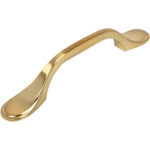 image:image10 Pack  Cosmas 9533BB Brushed Brass Cabinet Hardware Footed Handle Pull  3 Inch 76mm Hole Centers