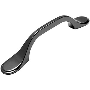 image:image10 Pack  Cosmas 9533BN Black Nickel Cabinet Hardware Footed Handle Pull  3 Inch 76mm Hole Centers