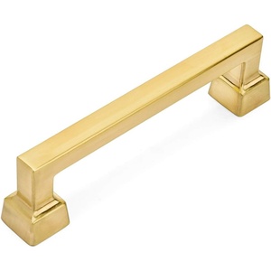 image:imageCosmas 10 Pack 148196BB Brushed Brass Contemporary Cabinet Hardware Handle Pull  334 Inch 96mm Hole Centers