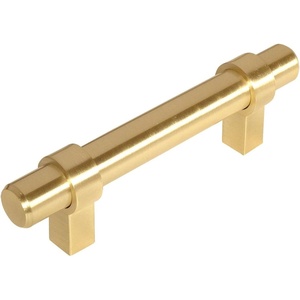 image:imageCosmas 16125BB Brushed Brass Contemporary Bar Cabinet Handle Pull  212 Inch 64mm Hole Centers