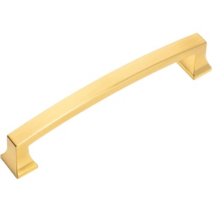 image:imageCosmas 755128BB Brushed Brass Contemporary Cabinet Hardware Handle Pull  5 Inch 128mm Hole Centers