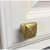 image:imageCosmas 4391BB Brushed Brass Modern Cabinet Hardware Knob  114 Inch Square