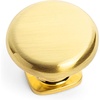 image:imageCosmas 10 Pack 4395BB Brushed Brass Round Solid Cabinet Hardware Knob  114 Diameter