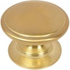 image:imageCosmas 25 Pack 4702BB Brushed Brass Cabinet Hardware Round Knob  114 Diameter  Wide Base