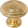 image:imageCosmas 4122BB Brushed Brass 3 Ring Cabinet Hardware Round Knob  114 Diameter