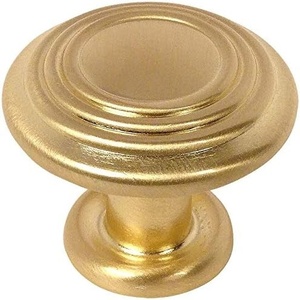 image:image10 Pack  Cosmas 4122BB Brushed Brass 3 Ring Cabinet Hardware Round Knob  114 Diameter