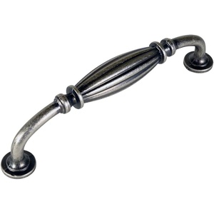 image:imageCosmas 7120WN Weathered Nickel Country Style Cabinet Hardware Ribbed Handle Pull  5 Inch 128mm Hole Centers