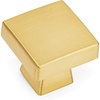 image:imageCosmas 5233BB Brushed Brass Contemporary Square Cabinet Knob