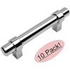 image:imageCosmas 10 Pack 1613CH Polished Chrome Contemporary Bar Cabinet Handle Pull  3 Inch 76mm Hole Centers