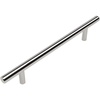 image:image25 Pack  Cosmas 404128CH Polished Chrome Solid Steel Construction 38 Inch Slim Line Euro Style Cabinet Hardware Bar Pull  5 Inch 128mm Hole Centers