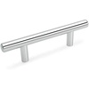 image:imageCosmas 10 Pack 305030CH Polished Chrome Cabinet Hardware Euro Style Bar Handle Pull  3 Hole Centers 538 Overall Length