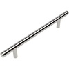 image:imageCosmas 10 Pack 404160CH Polished Chrome Solid Steel Construction 38 Inch Slim Line Euro Style Cabinet Hardware Bar Pull  6516 Inch 160mm Hole Centers