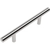 image:imageCosmas 10 Pack 40496CH Polished Chrome Solid Steel Construction 38 Inch Slim Line Euro Style Cabinet Hardware Bar Pull  334 Inch 96mm Hole Centers