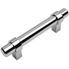image:imageCosmas 5 Pack 1613CH Polished Chrome Contemporary Bar Cabinet Handle Pull  3 Inch 76mm Hole Centers