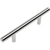 image:imageCosmas 5 Pack 40496CH Polished Chrome Solid Steel Construction 38 Inch Slim Line Euro Style Cabinet Hardware Bar Pull  334 Inch 96mm Hole Centers