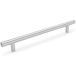 image:image10 Pack  Cosmas 305192CH Polished Chrome Cabinet Hardware Euro Style Bar Handle Pull  712 192mm Hole Centers 10 Overall Length
