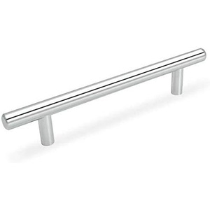image:image25 Pack  Cosmas 305128CH Polished Chrome Cabinet Hardware Euro Style Bar Handle Pull  5 128mm Hole Centers 738 Overall Length