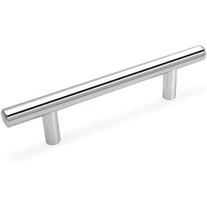 image:image25 Pack  Cosmas 30596CH Polished Chrome Cabinet Hardware Euro Style Bar Handle Pull 334 96mm Hole Centers 618 Overall Length
