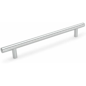 image:imageCosmas 10 Pack 305160CH Polished Chrome Cabinet Hardware Euro Style Bar Handle Pull  6516 160mm Hole Centers 81116 Overall Length