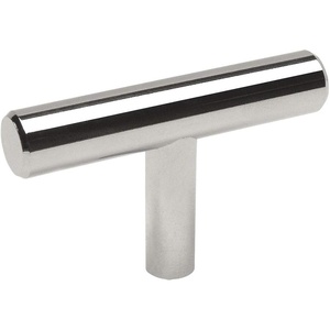 image:imageCosmas 25 Pack 404CH Polished Chrome Solid Steel Construction 38 Inch Slim Line Euro Style Cabinet Hardware TKnob  2 Overall Length