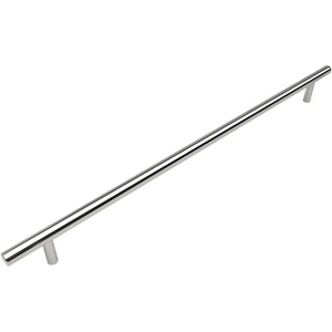 image:imageCosmas 404673CH Polished Chrome Solid Steel Construction 38 Inch Slim Line Euro Style Cabinet Hardware Bar Pull  2612 Inch 673mm Hole Centers