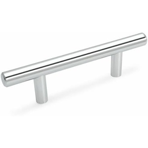 image:imageCosmas 5 Pack 30535CH Polished Chrome Cabinet Hardware Euro Style Bar Handle Pull  312 Inch 89mm Hole Centers 578 Overall Length